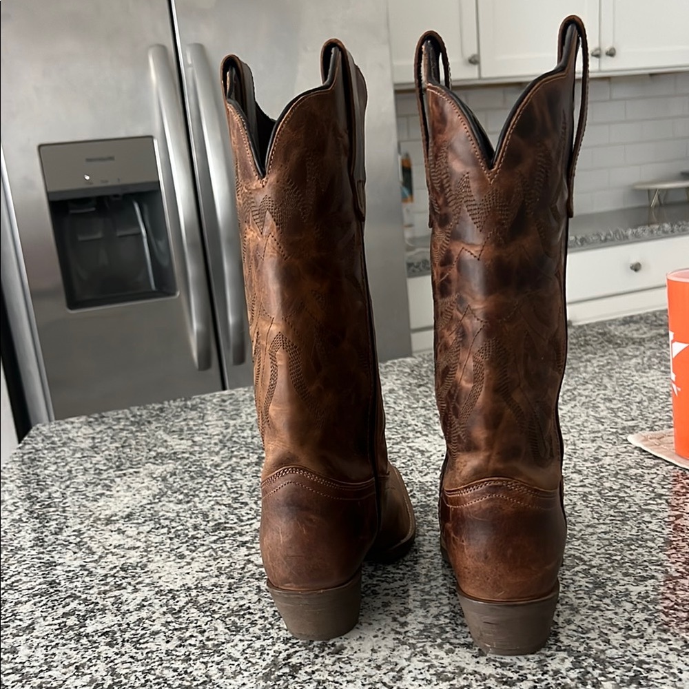 Abilene Boot Co. Rustic Brown Leather Boots - Picture 2 of 6